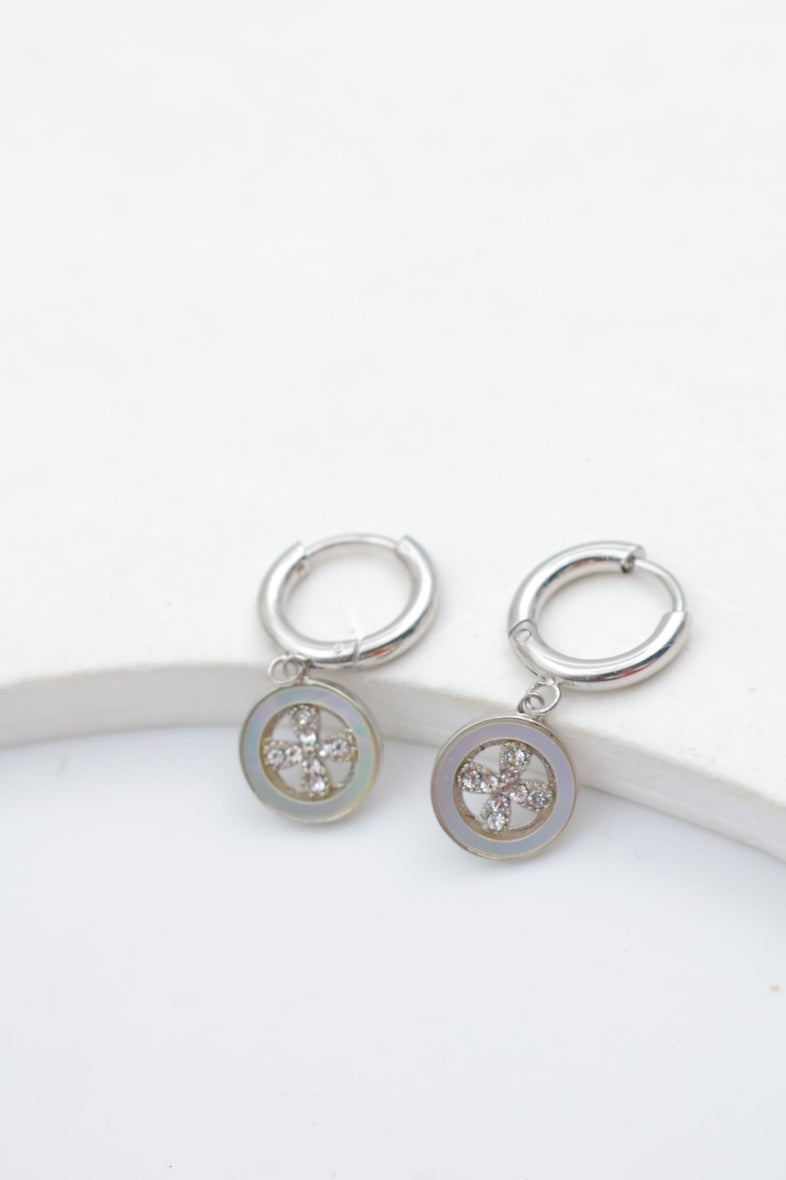Boucles d'oreilles en acier inoxydable - ARGENT