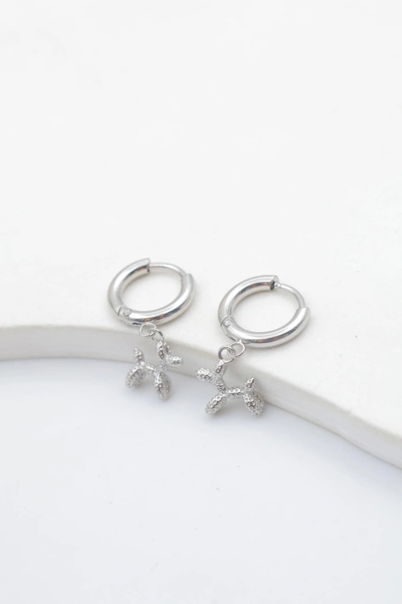 Boucles d'oreilles en acier inoxydable - ARGENT