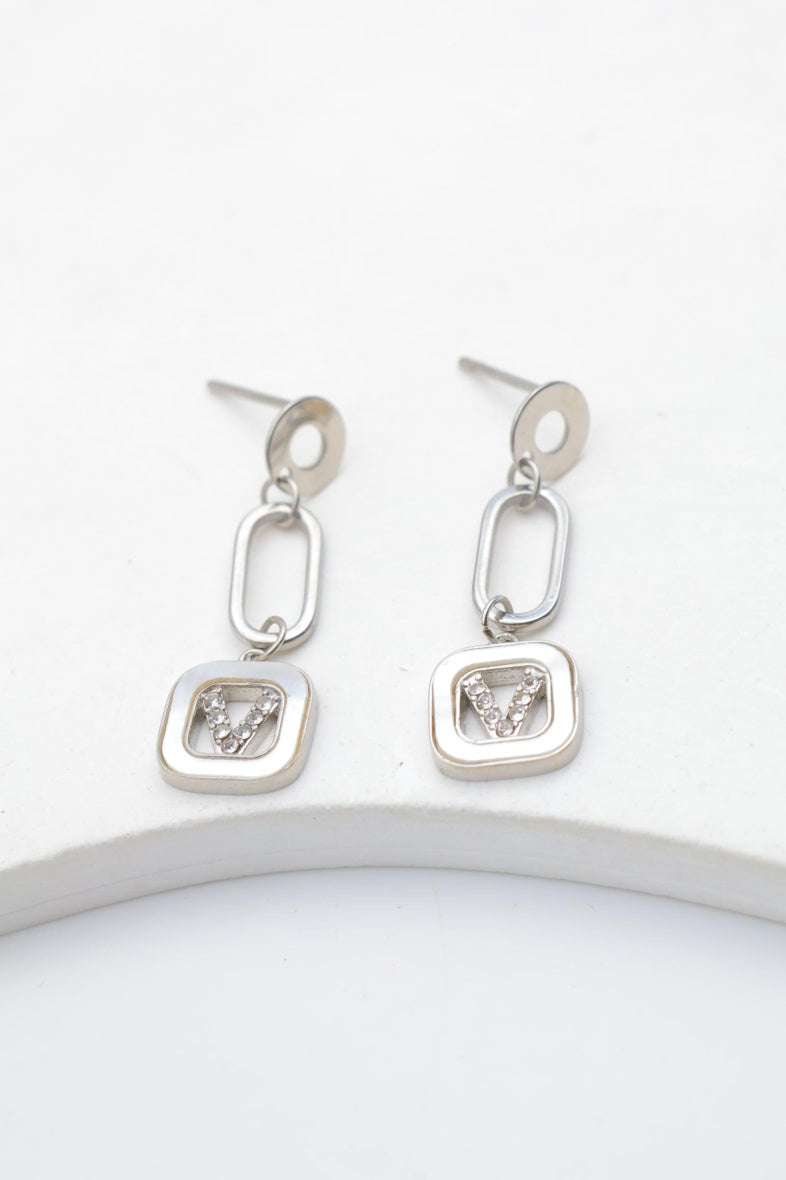Boucles d'oreilles en acier inoxydable - ARGENT