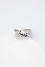 Bague en acier inoxydable ajustable - ARGENT