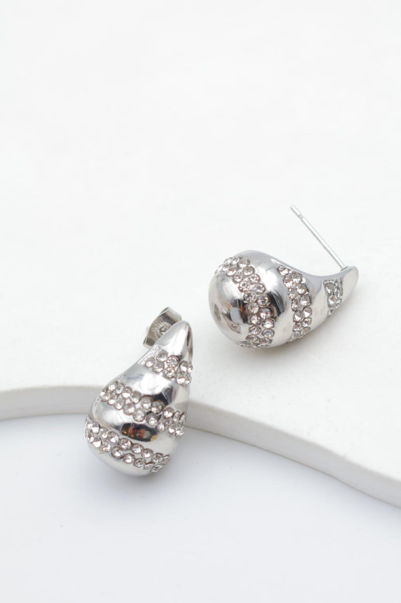 Boucles d'oreilles en acier inoxydable - ARGENT