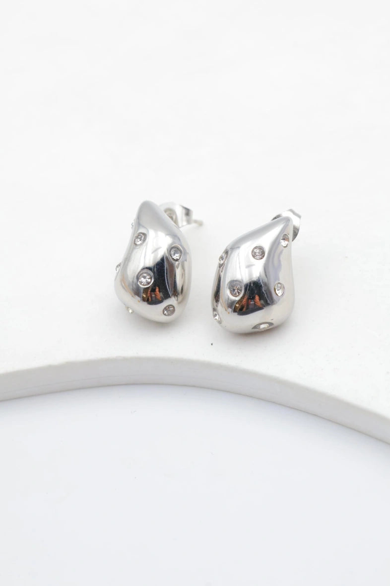 Boucles d'oreilles en acier inoxydable - ARGENT