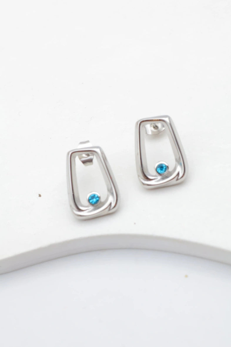 Boucles d'oreilles en acier inoxydable - ARGENT