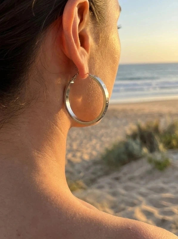 Boucles d’oreilles en acier inoxydable