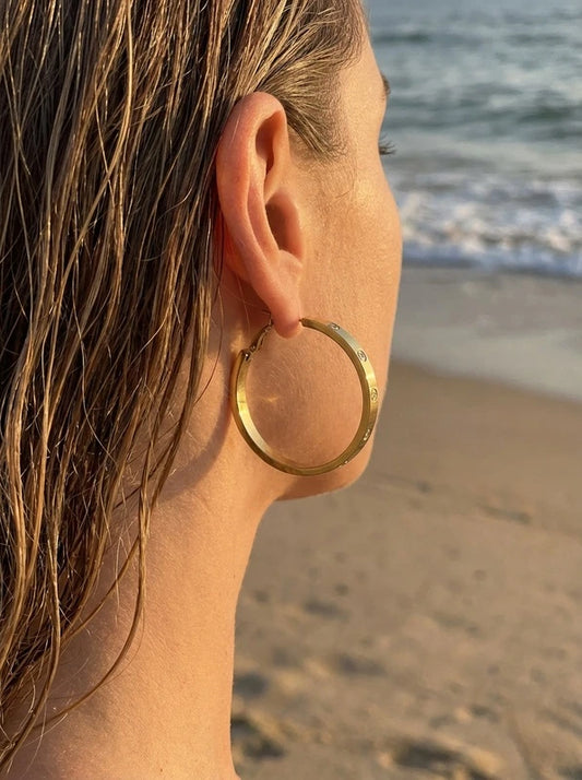 Boucles d’oreilles en acier inoxydable