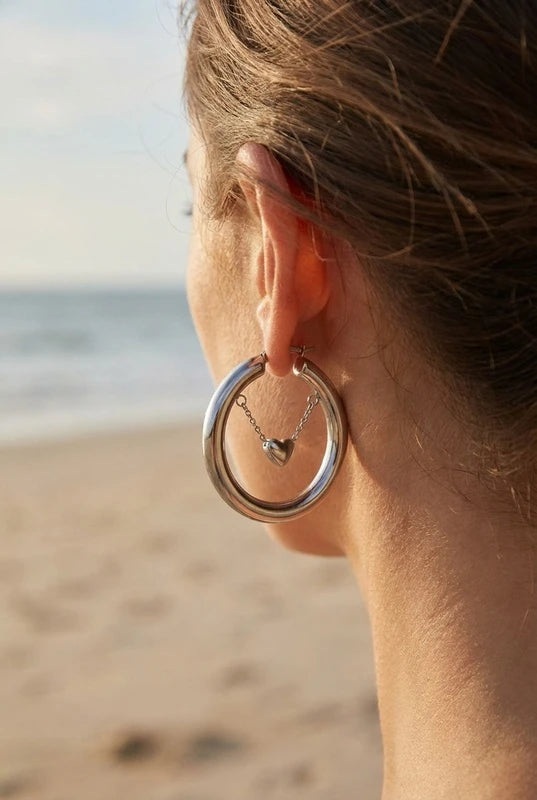 Boucles d’oreilles en acier inoxydable