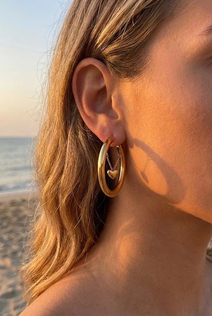 Boucles d’oreilles en acier inoxydable