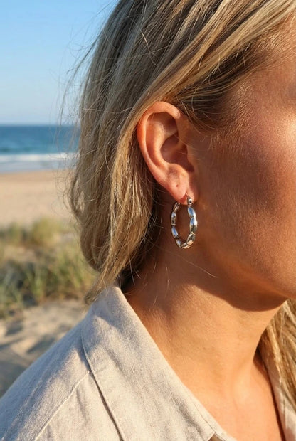 Boucles d’oreilles en acier inoxydable