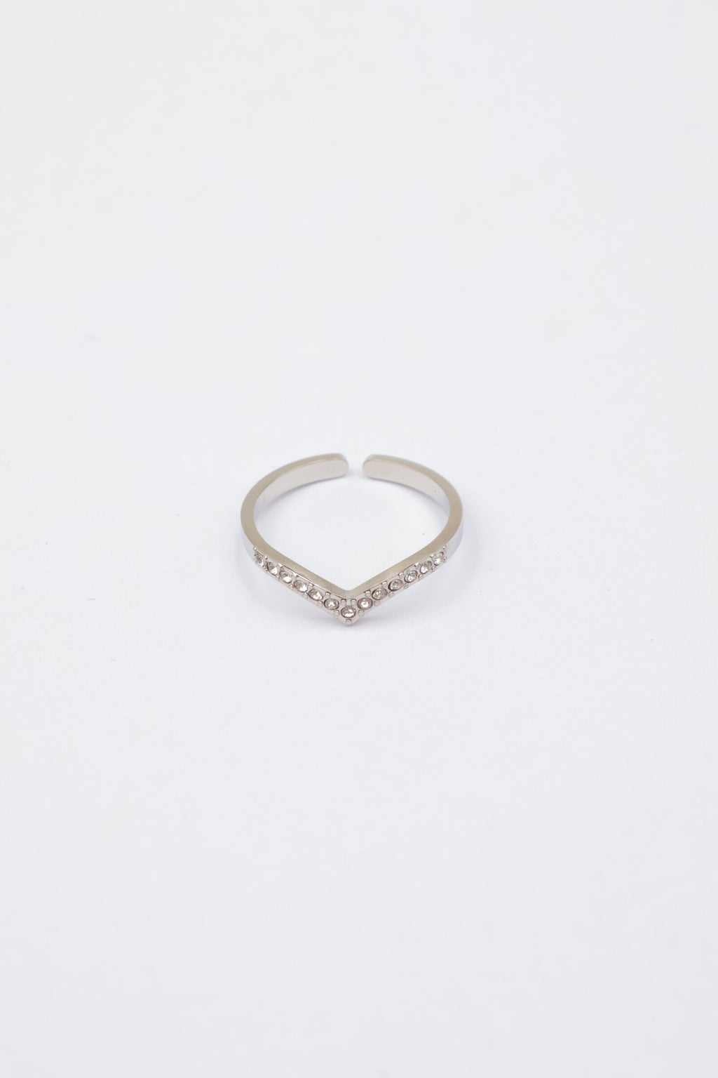 Bague en acier inoxydable ajustable - ARGENT