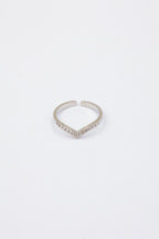 Bague en acier inoxydable ajustable - ARGENT
