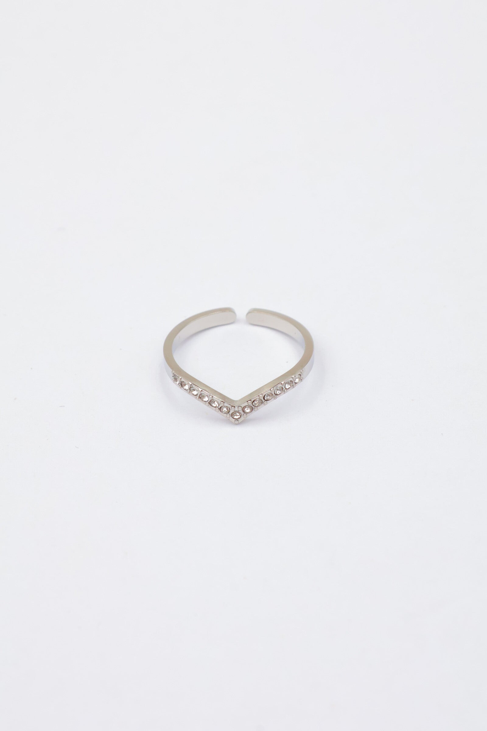 Bague en acier inoxydable ajustable - ARGENT