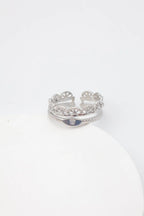 Bague en acier inoxydable ajustable - ARGENT