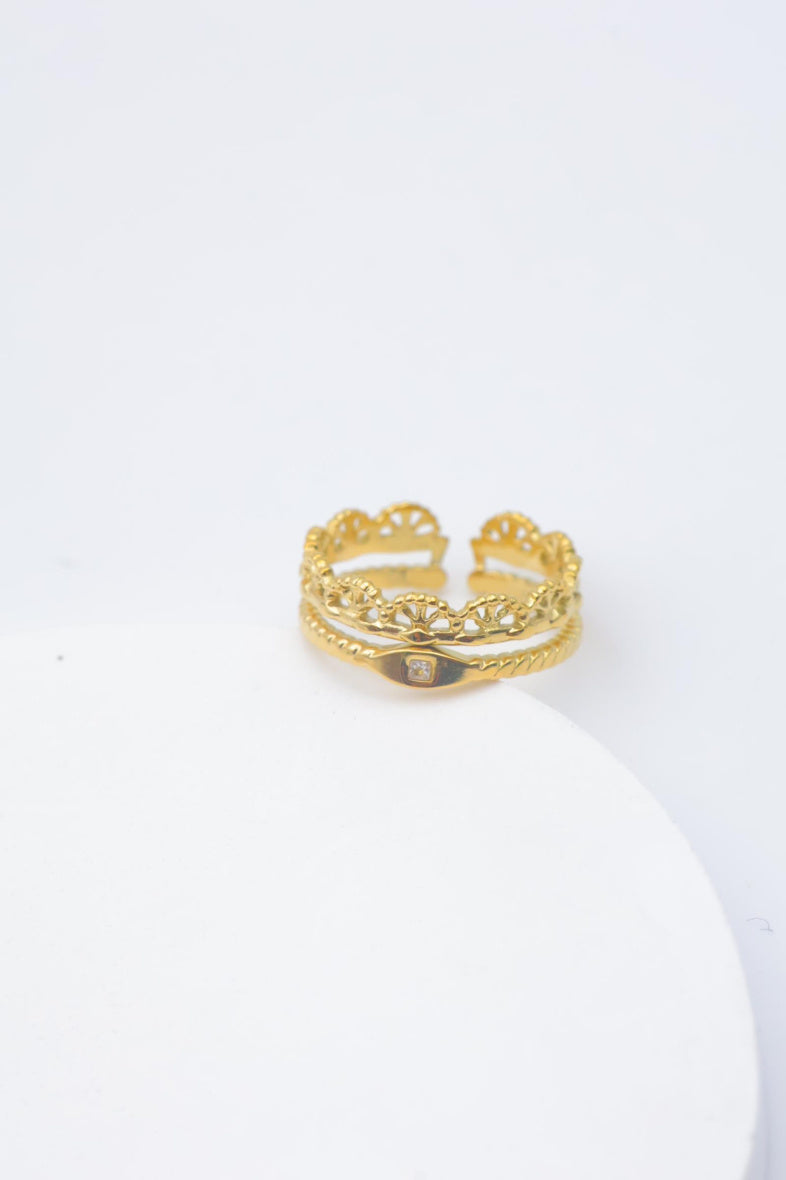 Bague en acier inoxydable ajustable - DORÉ
