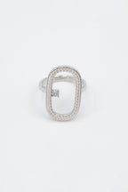 Bague en acier inoxydable ajustable - ARGENT
