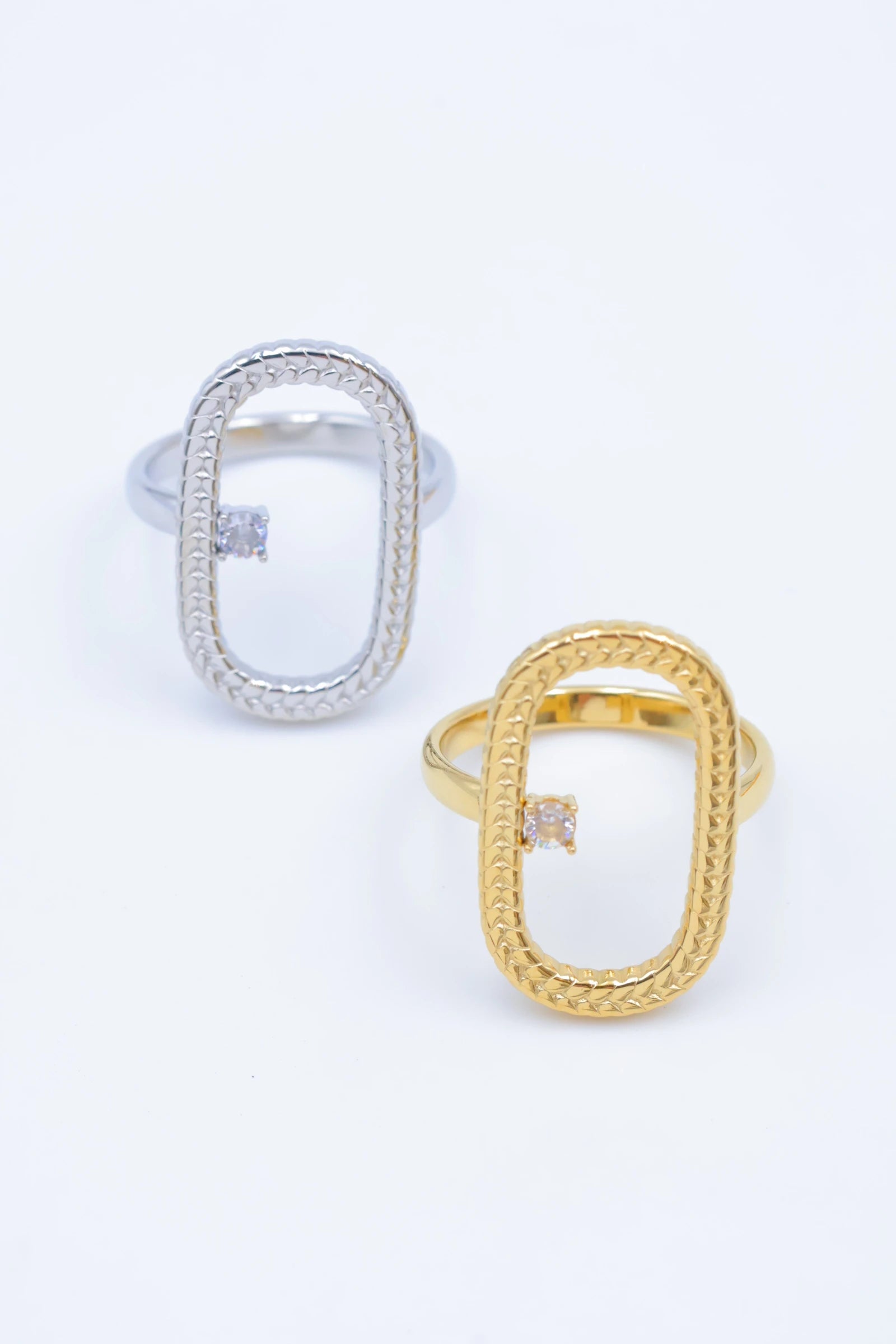 Bague en acier inoxydable ajustable - DORÉ