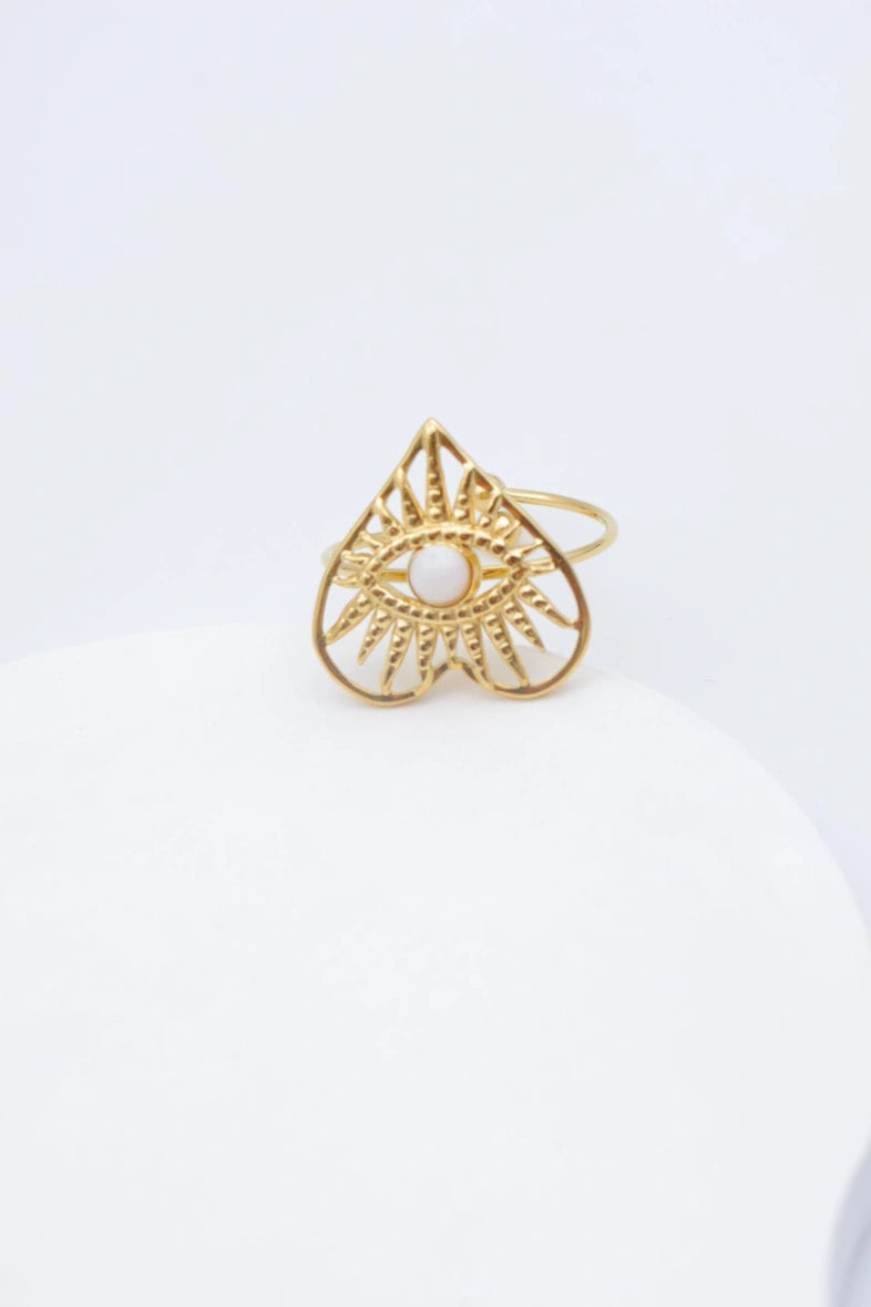Bague en acier inoxydable ajustable - BLANC