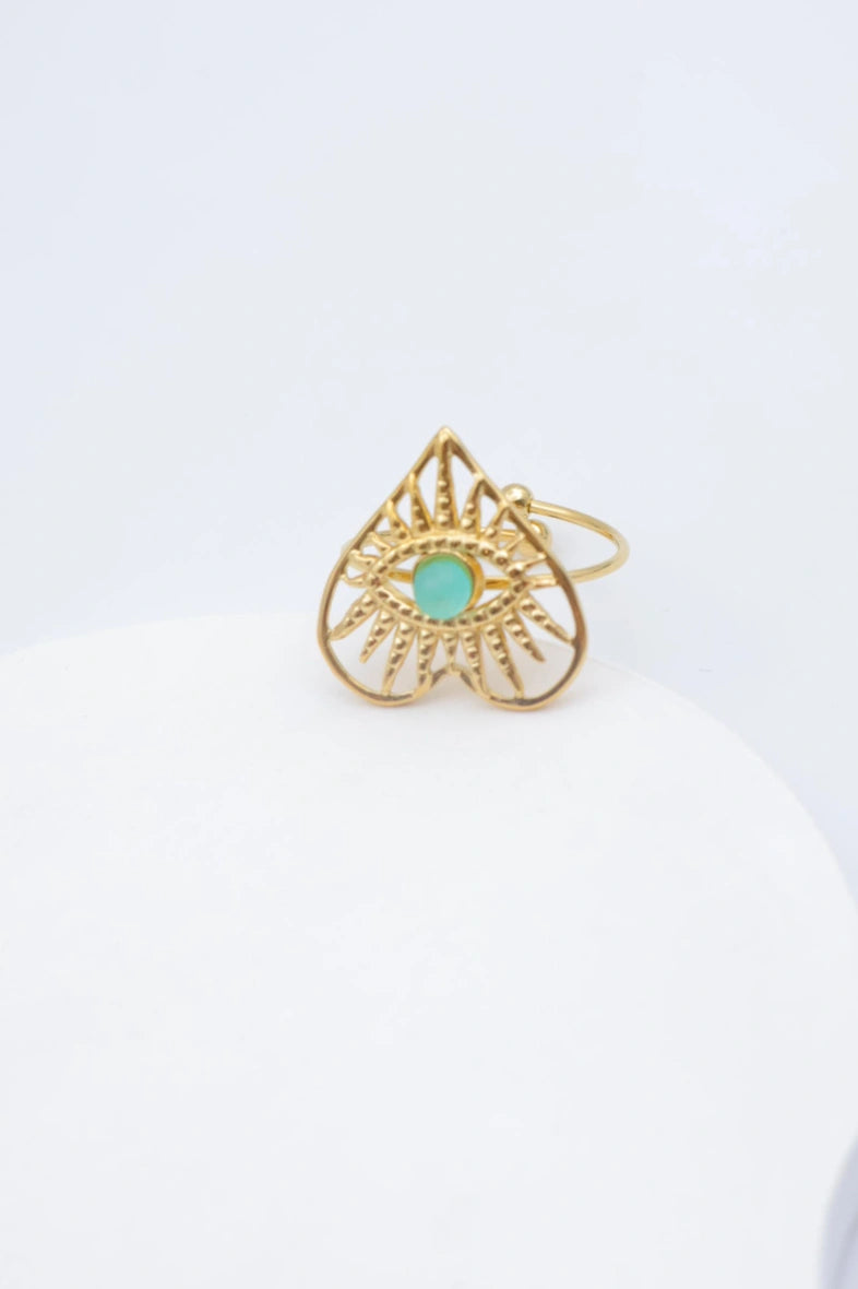 Bague en acier inoxydable ajustable - BLEU