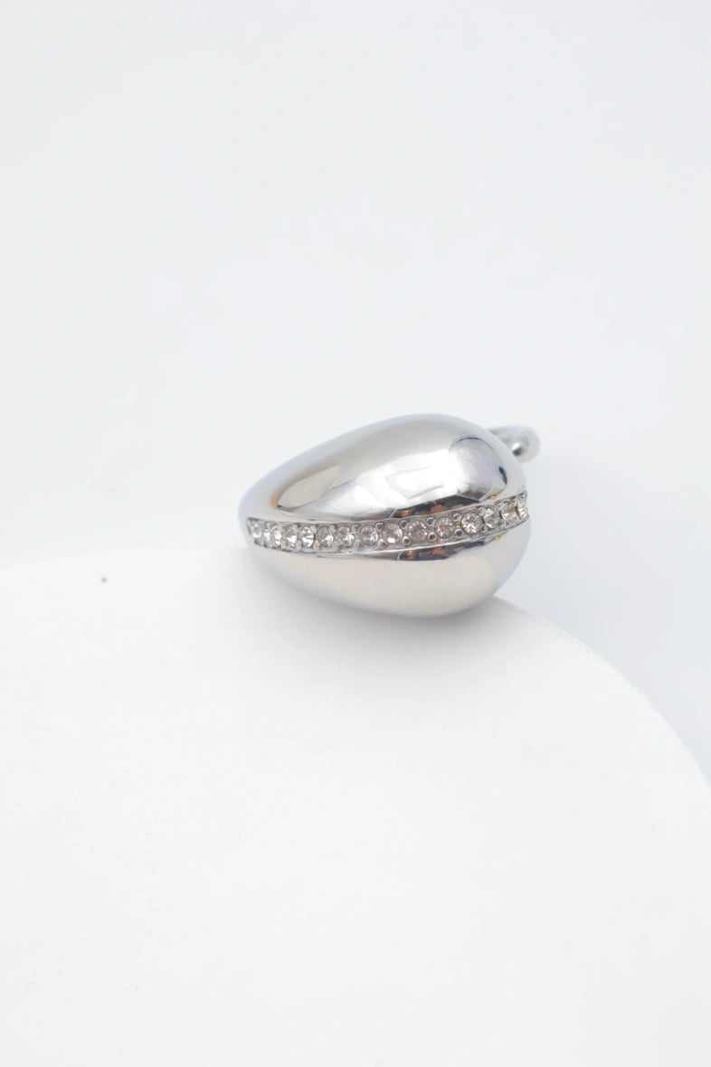 Bague en acier inoxydable ajustable - ARGENT