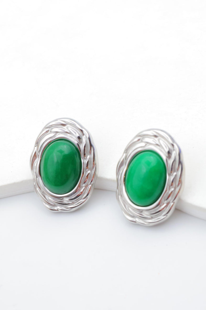 Boucles d'oreilles en acier inoxydable - ARGENT