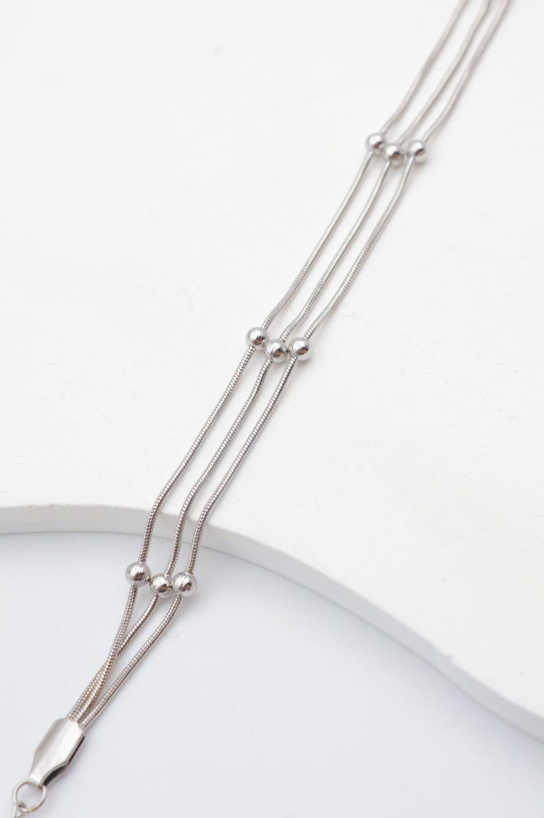 Bracelet en acier inoxydable - ARGENT