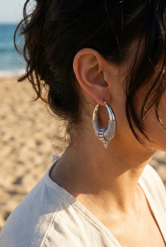 Boucles d’oreilles en acier inoxydable