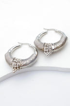 Boucles d'oreilles en acier inoxydable - ARGENT
