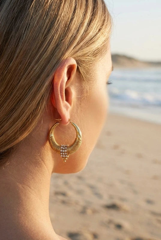 Boucles d’oreilles en acier inoxydable