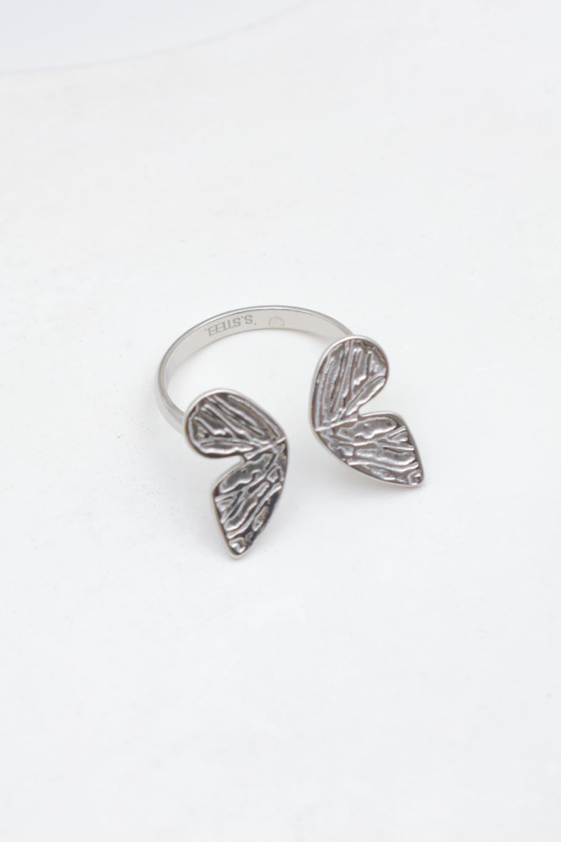 Bague en acier inoxydable ajustable - ARGENT