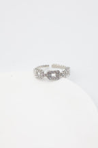Bague en acier inoxydable ajustable - ARGENT