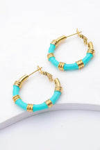 Boucles d'oreilles en acier inoxydable - BLEU