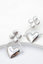 Boucles d'oreilles en acier inoxydable - ARGENT