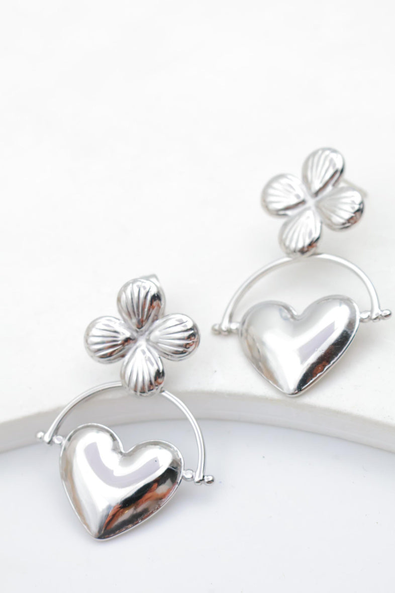 Boucles d'oreilles en acier inoxydable - ARGENT