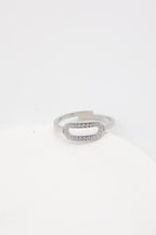 Bague en acier inoxydable ajustable - ARGENT
