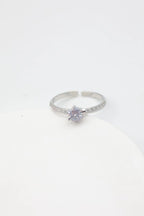 Bague en acier inoxydable ajustable - ARGENT