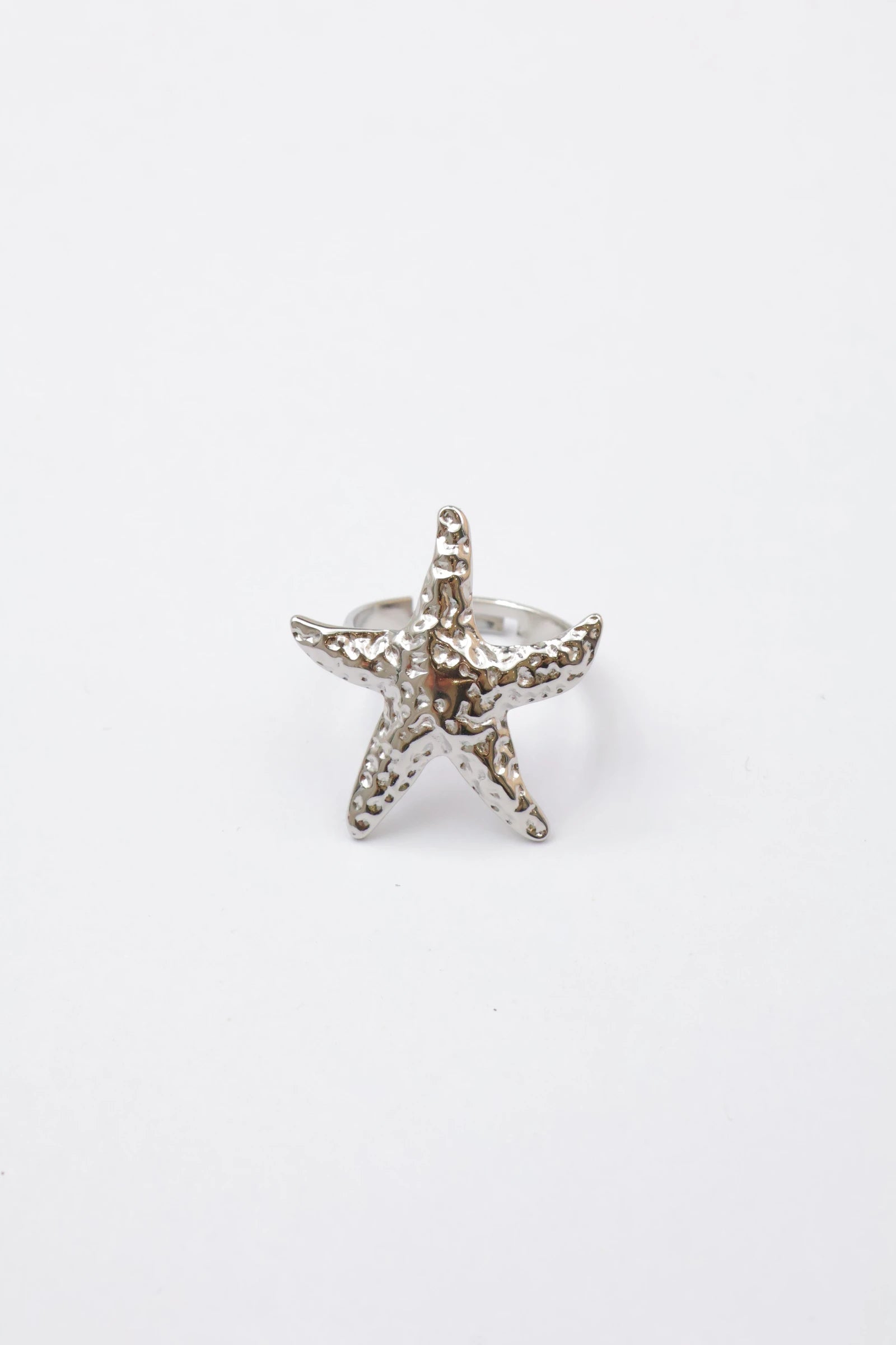 Bague en acier inoxydable ajustable - ARGENT
