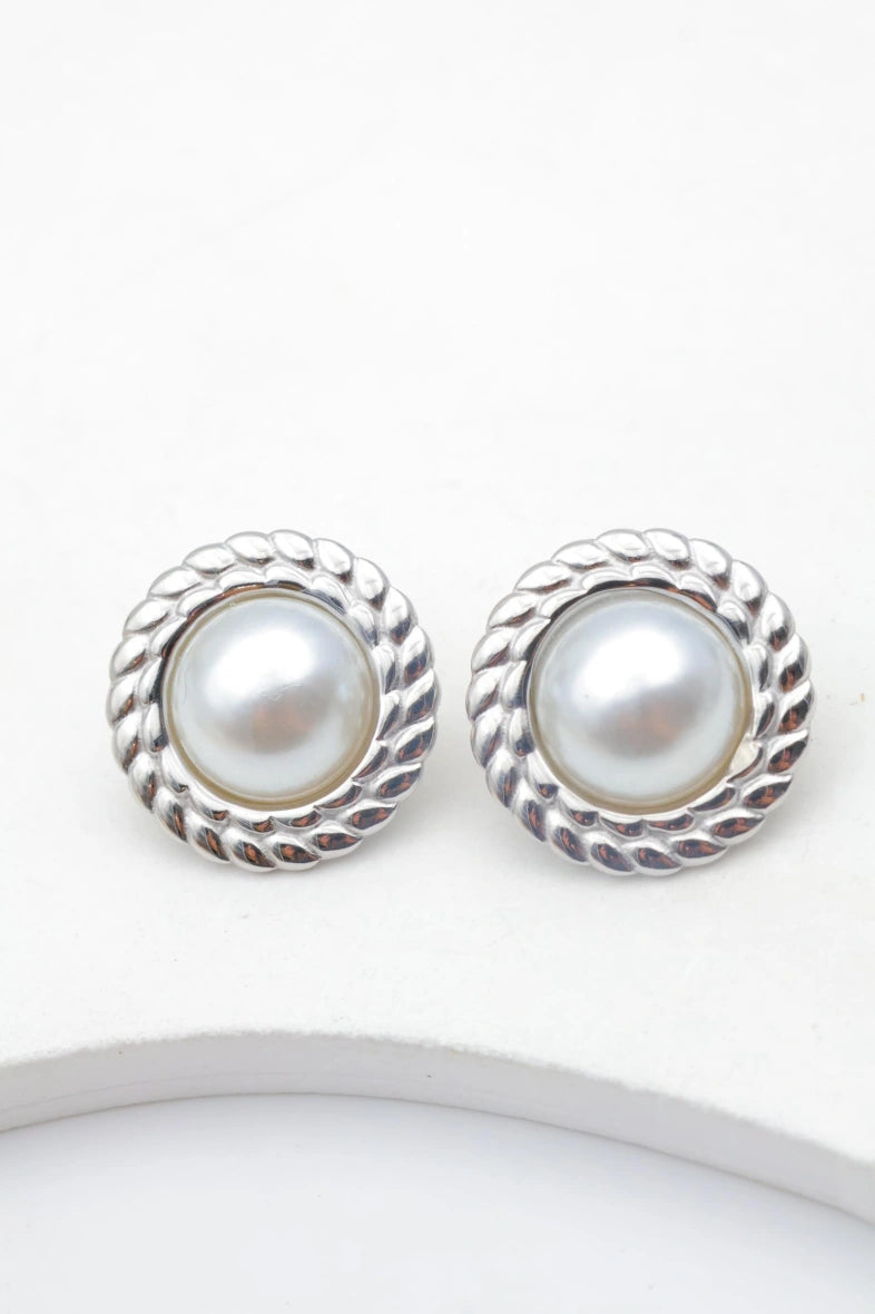 Boucles d'oreilles en acier inoxydable - ARGENT