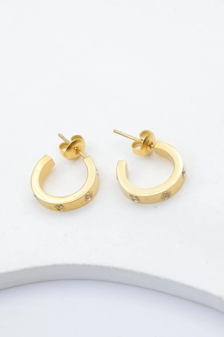 Boucles d'oreilles en acier inoxydable - DORÉ