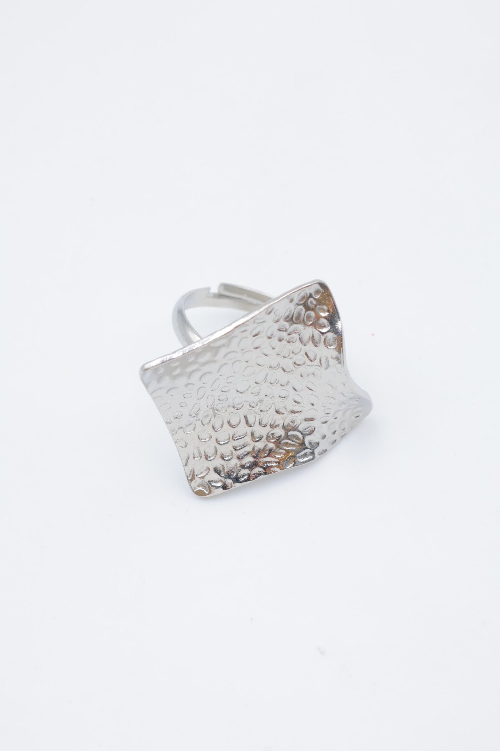 Bague en acier inoxydable ajustable - ARGENT