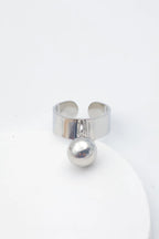 Bague en acier inoxydable ajustable - ARGENT