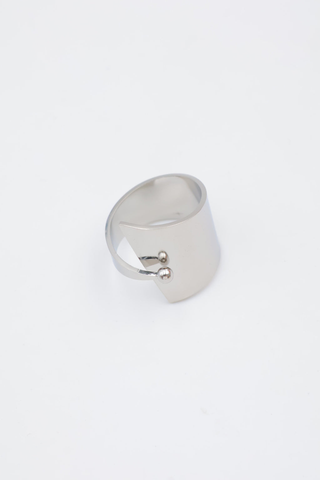 Bague en acier inoxydable ajustable - ARGENT