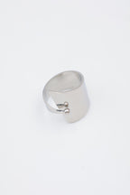 Bague en acier inoxydable ajustable - ARGENT