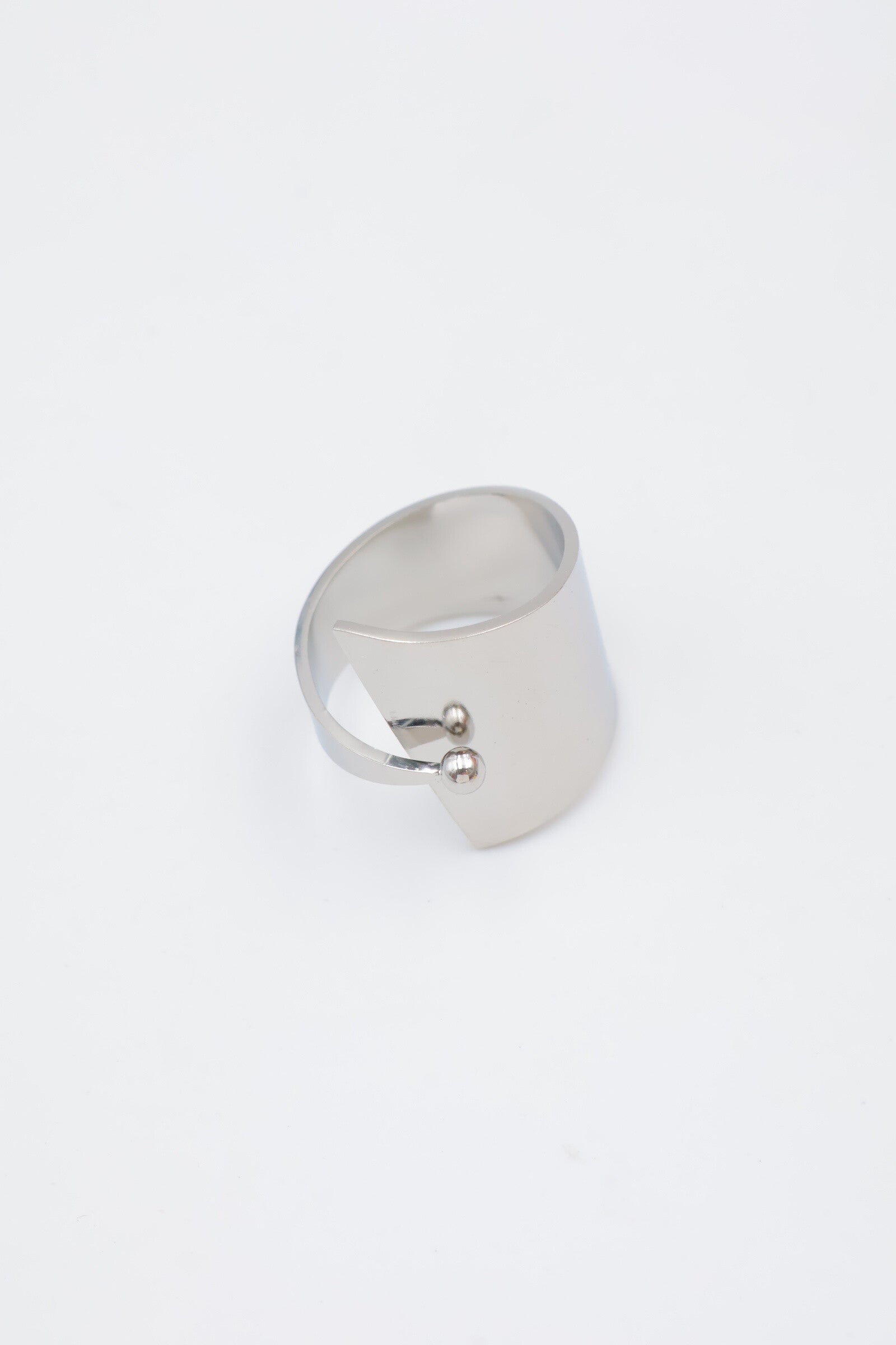 Bague en acier inoxydable ajustable - ARGENT