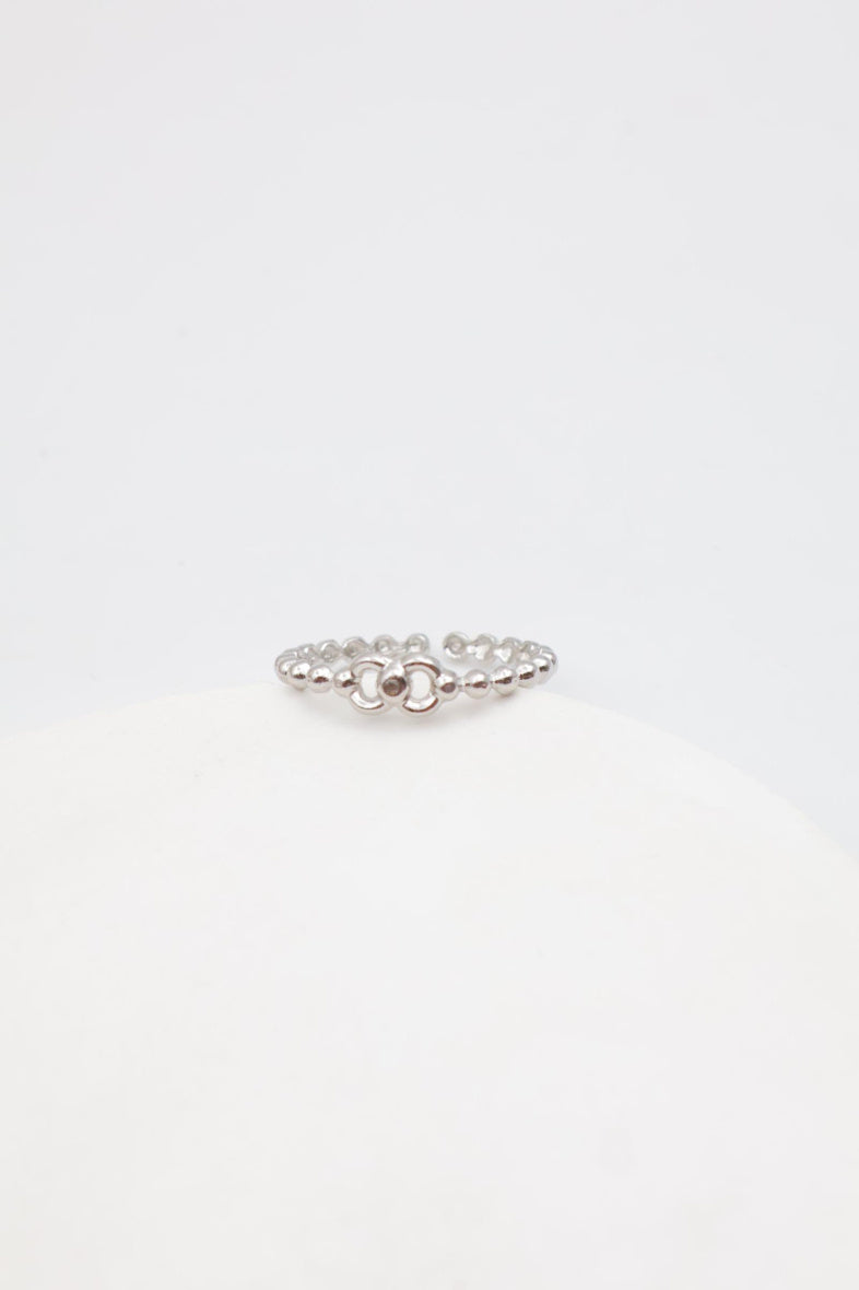 Bague en acier inoxydable ajustable - ARGENT
