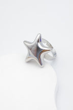 Bague en acier inoxydable ajustable - ARGENT