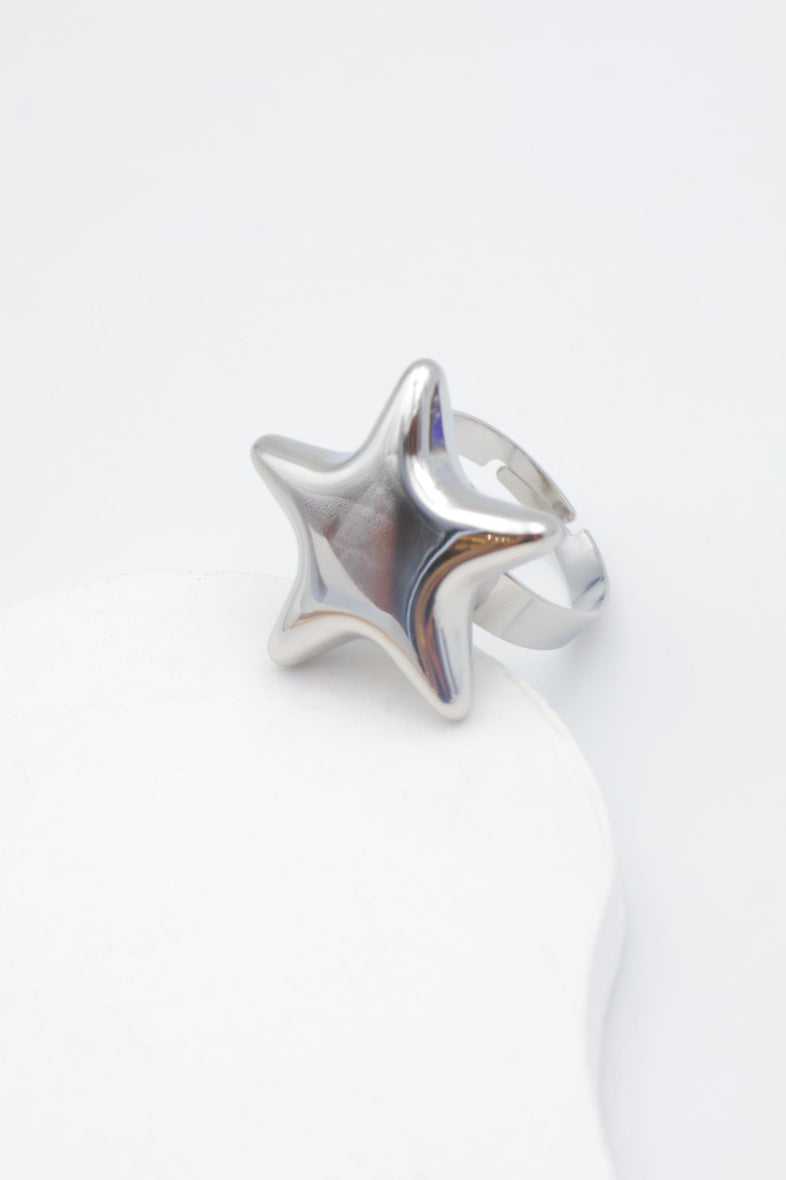 Bague en acier inoxydable ajustable - ARGENT
