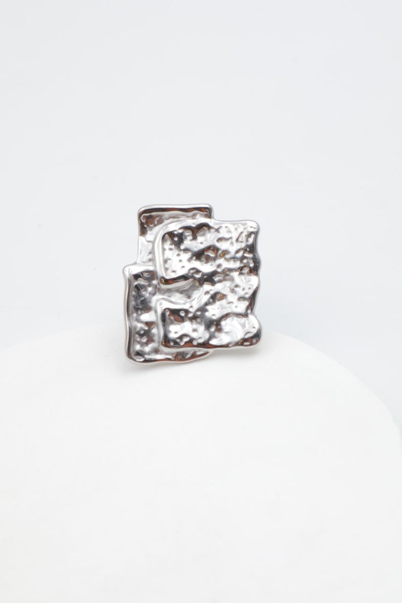 Bague en acier inoxydable ajustable - ARGENT