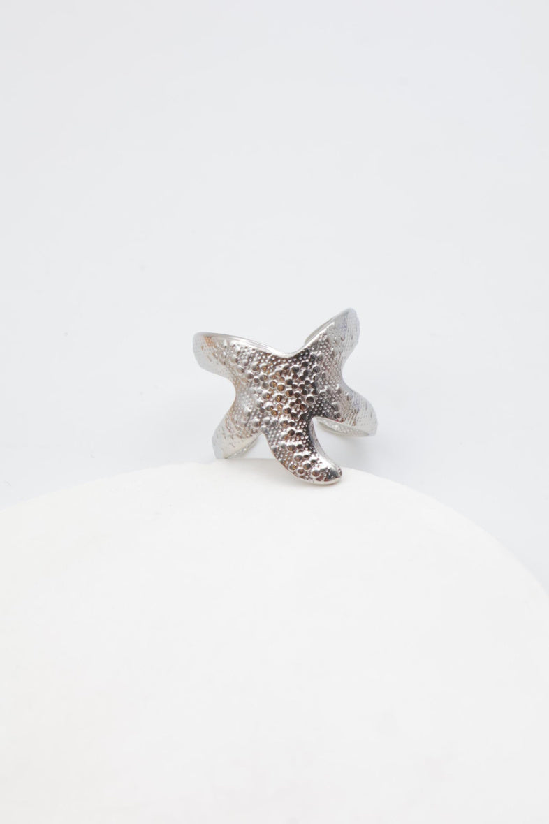 Bague en acier inoxydable ajustable - ARGENT
