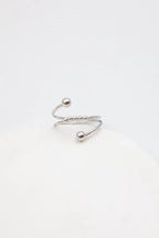 Bague en acier inoxydable ajustable - ARGENT