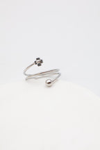 Bague en acier inoxydable ajustable - ARGENT