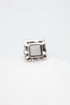 Bague en acier inoxydable ajustable - ARGENT